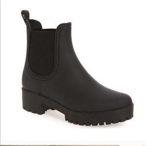 Jeffrey Campbell Black rain booties